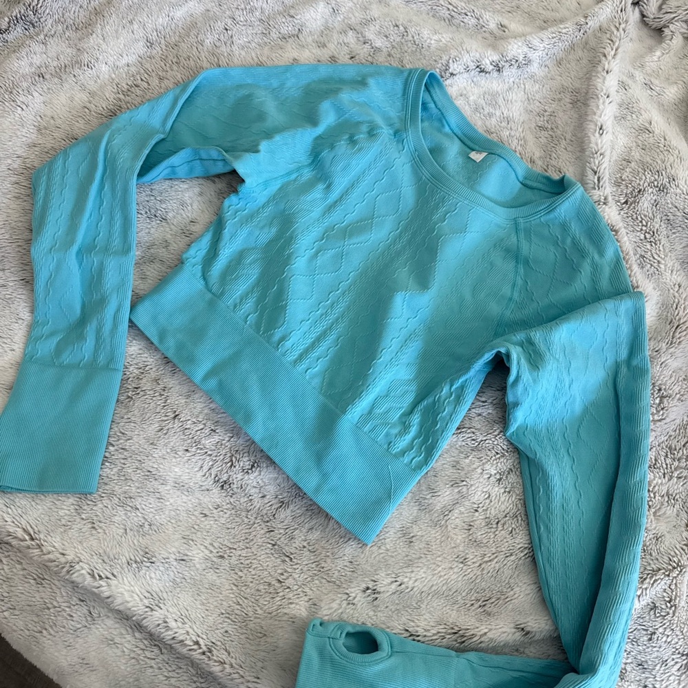 Target Women's Long Sleeve Teal Top